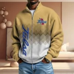 Tulsa Golden Hurricane Men’s Full Zip Waffle Knit Long Sleeve Sweatshirt Limited