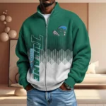 Tulane Green Wave Men’s Full Zip Waffle Knit Long Sleeve Sweatshirt Limited