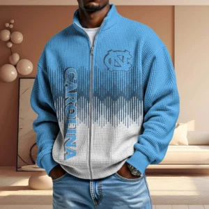 North Carolina Tar Heels Men’s Full Zip Waffle Knit Long Sleeve Sweatshirt Limited