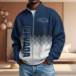 Nevada Wolf Pack Men’s Full Zip Waffle Knit Long Sleeve Sweatshirt Limited